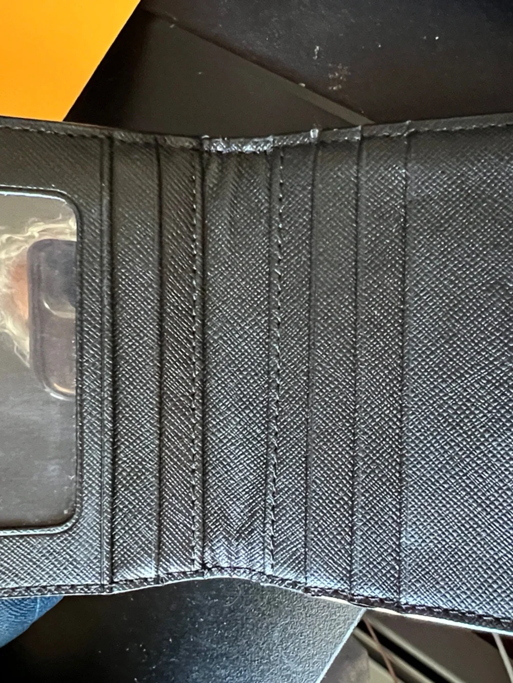 Coach Black and Beige Signature Zip Wallet with Silver Logo - Picture 2 of 6